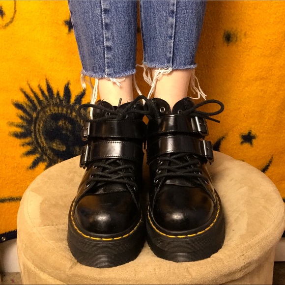 Dr Martens Bryony Buckle Platform Boots - Picture 2 of 8